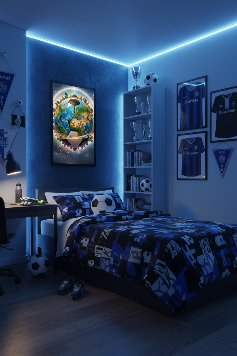 "Cuadro fútbol planeta tierra Mundial 2026 decoración hogar edición limitada"