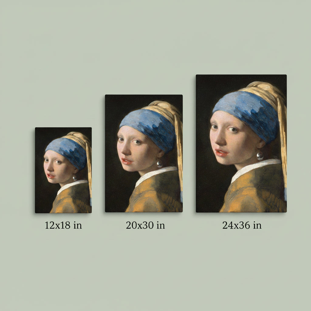 Cuadro La Joven de la Perla Vermeer arte clásico lienzo decoración recámara elegante